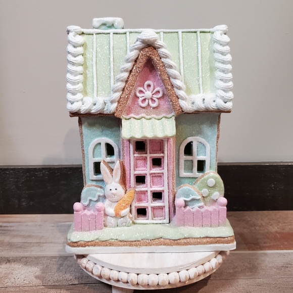 None Other - Pastel Easter Gingerbread House-NWT